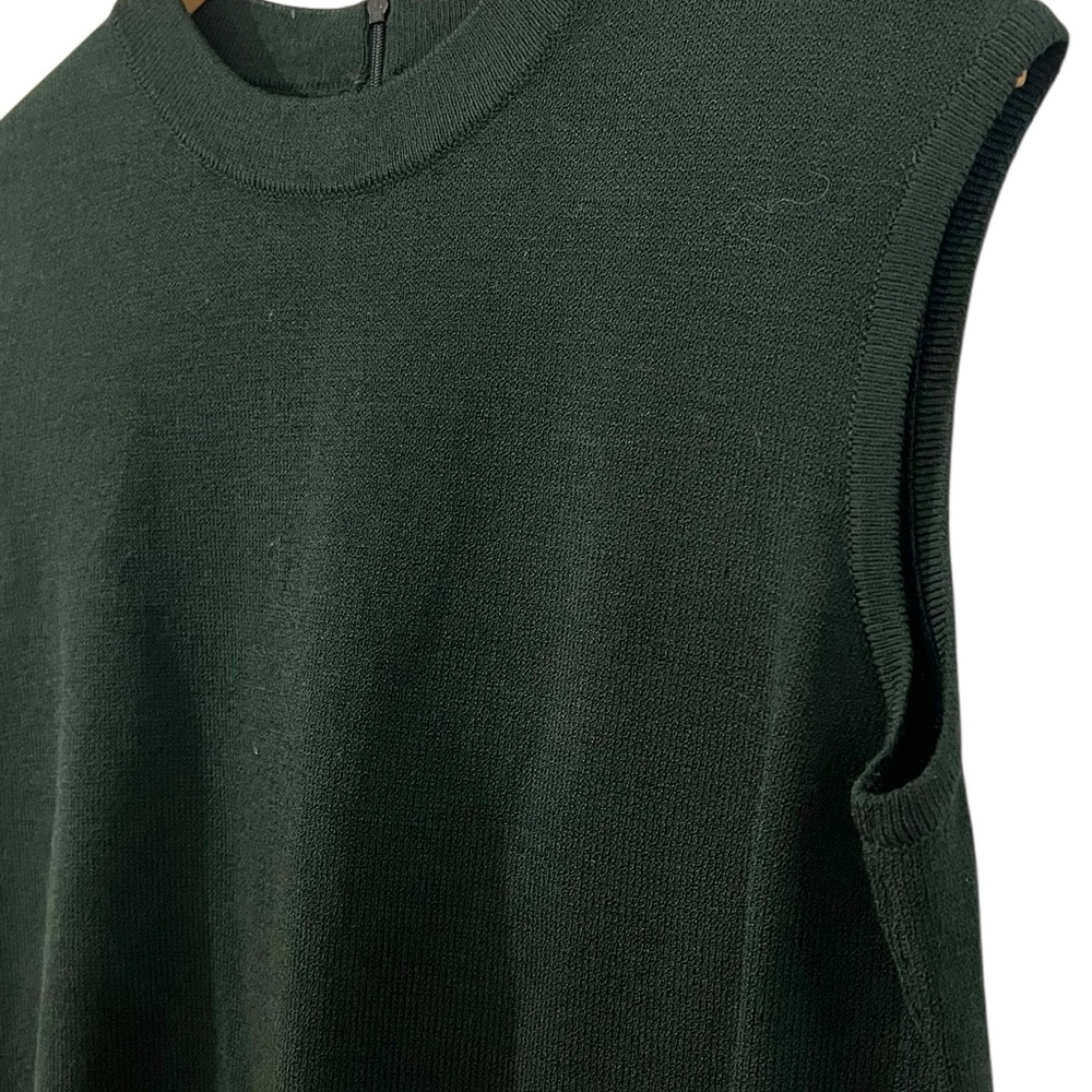 Vintage St. John Knit Shell Vest Black Back Zip 90s Old Money Minimalist L - Picture 5 of 9